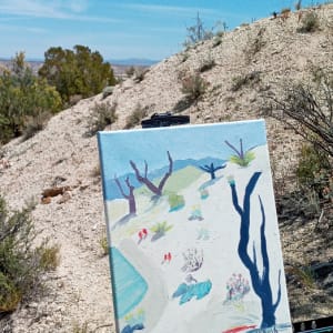 Prayer Vigil by Mary Rush  Image: In process on the trail in Camp Verde, AZ.