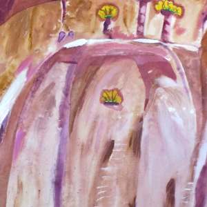 The Mountains Remain Silent as the Wind Howls Revisited by Mary Rush  Image: Detail Left Side