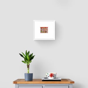 Mini Abstract in Tan, Red, Green, and Blue #2 of 3 - Underwater Pool by Mary Rush  Image: Insitu