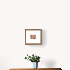 Mini Abstract in Tan, Red, Green, and Blue #2 of 3 - Underwater Pool by Mary Rush  Image: Insitu