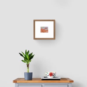 Mini Abstract in Tan, Red, Green, and Blue #3 of 3 - Underwater City by Mary Rush  Image: Insitu