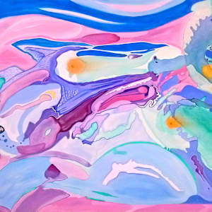 Waters of Birth by Mary Rush  Image: Waters of Birth, 36 x 48 x 1.5 inches, Acrylic on Canvas