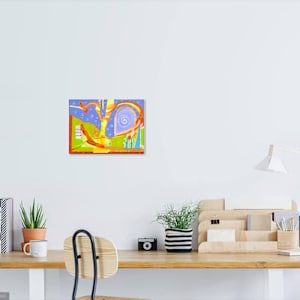 Collage Exploration Series on 9 x 12 Canvas #1 - Golden Gate Vortex by Mary Rush 