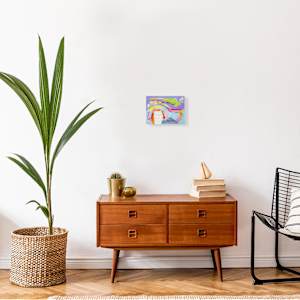 Collage Exploration Series on 9 x 12 Canvas #2 - Music of the Spheres by Mary Rush 