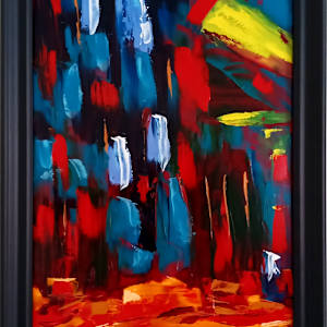 Soul's Cavern by Mary Rush  Image: Soul's Cavern - 24 x 12 inches - Oil on MDF - (Black Frame included)