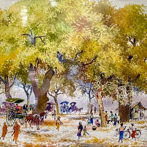 Village Horse Carts (2020) by Maung Thiha
