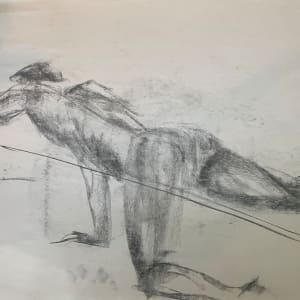 Short Pose Charcoal Study by Audrey Laine Studios