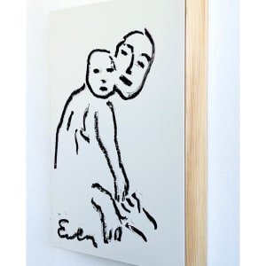 Mother & Child, Black and White by Anne-Louise Ewen 