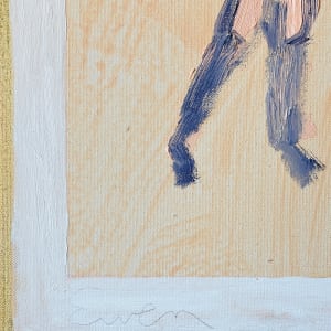 Simple Pink Horse Painting with Woman in Love by Anne-Louise Ewen 