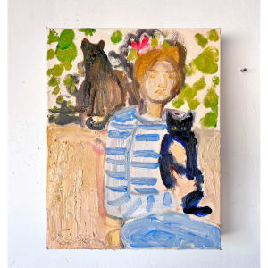 Cat Painting: These Little Gods, They Pull At Your Heart by Anne-Louise Ewen 
