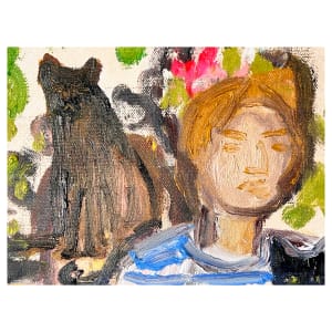 Cat Painting: These Little Gods, They Pull At Your Heart by Anne-Louise Ewen 