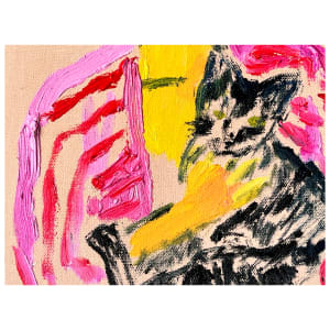Cat Painting: For He Is A Mixture of Gravity and Waggery by Anne-Louise Ewen 