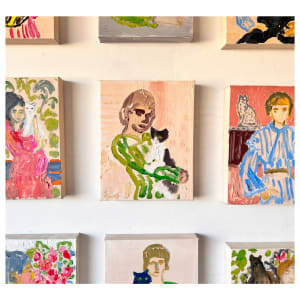 Cat Painting: I Think I'd Rather Have A Cat by Anne-Louise Ewen 