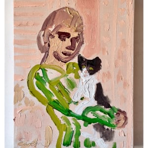 Cat Painting: I Think I'd Rather Have A Cat by Anne-Louise Ewen 