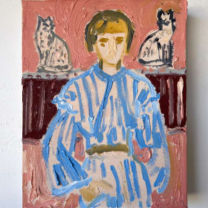 Cat Painting: Amble Out For Love by Anne-Louise Ewen 