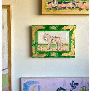 Tiny Horse with Green Frame by Anne-Louise Ewen 