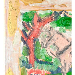 Tiny Horse with White and Gold Frame by Anne-Louise Ewen 