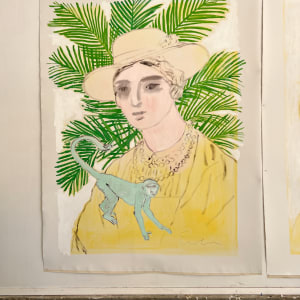 Portrait with Monkey by Anne-Louise Ewen 