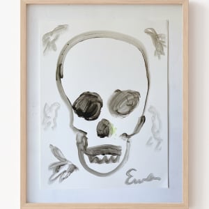 Skull (Black and White With Birds)