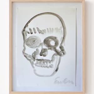 Skull (Black and White with Forehead Stripes)