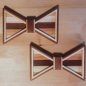 Works in progress/Experimental by Robert E LeBlanc  Image:  Cedar Bowties, a memorial  for a friend's unique and quirky Dad.
