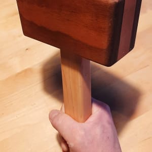 Works in progress/Experimental by Robert E LeBlanc  Image: Woodworking mallet made from Maple and Walnut.