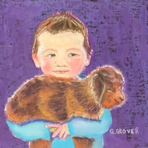 Boy with Goat by Georgia Grover