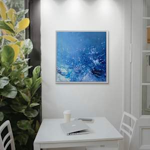 Blue splash waves by Mandy Damirali 