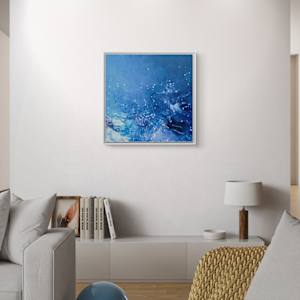 Blue splash waves by Mandy Damirali 