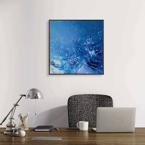 Blue splash waves by Mandy Damirali 