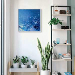 Blue splash waves by Mandy Damirali 