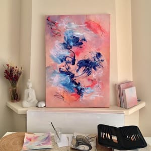New connection/ Express yourself by Mandy Damirali  Image: Painting in room, real size