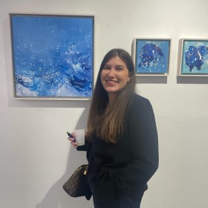 Blue splash waves by Mandy Damirali 