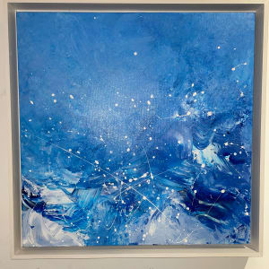 Blue splash waves by Mandy Damirali 