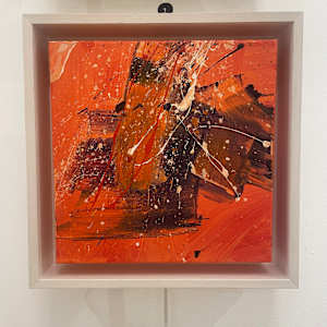 Orange-pink-red, small 2 by Mandy Damirali