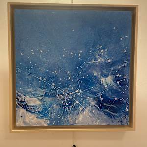 Blue splash waves by Mandy Damirali 