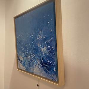 Blue splash waves by Mandy Damirali 