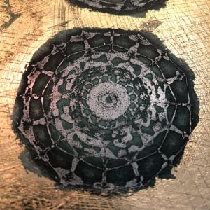 Esma on metal with gold leaf