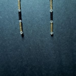 Earrings: Black and Gold Statement by Perry Art Productions "Finding The Beauty"
