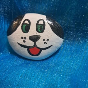 Painted Rock Happy Dog by Perry Art Productions "Finding The Beauty"              50% off entire site!