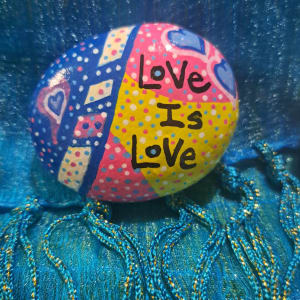 Painted Rock Love Is Love by Perry Art Productions "Finding The Beauty"