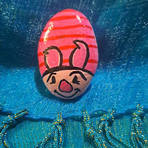 Painted Rock Piglet by Perry Art Productions "Finding The Beauty"              50% off entire site!