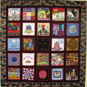 City Quilter 10th Anniversary Block  Image: as part of the 10th Anniversary Quilt (photo by The City Quilter)