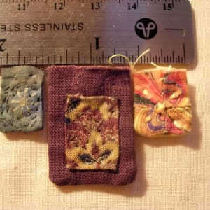 City Quilter 10th Anniversary Block  Image: detail of miniature quilts