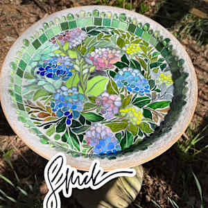 Hydrangea Bird bath by Laura McKellar, Image 2.