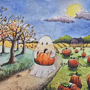 Don't Be Late for the Pumpkin Parade (PRINT) by Jessica Kunnas