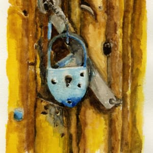 16th Century Door with Padlock, Taxco, Guerrero, Mexico by Mariana D Kramer