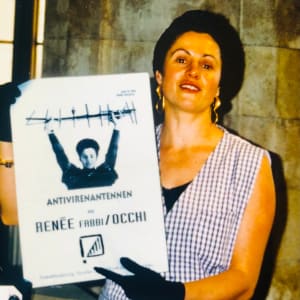 Autobiographic Pictures by Renee Fabbiocchi  Image: 1990, Berlin, New York, Rome, Paris, Tokyo - My "ANTIVIRENANTENNEN" Campaign was presented in political and social venues. Through it, I preach that "THE OLDEST POWER is WISDOM," thus I turn to ROME, my LOVE, and its La Sapienza University as an educational channel and PARTNER in the dissemination of CULTURE. See the gART project with Dr. Paoletti from 2021-22.

1990, Berlino, New York, Roma, Parigi, Tokyo - La mia Campagna "ANTIVIRENANTENNEN" fu presentata in sedi politiche e sociali...Con essa predico che il "POTERE PIÙ ANTICO è la SAPIENZA", quindi mi rivolgo a ROMA, il mio AMOR e la sua dotta Università La Sapienza quale canale educativo come PARTNER nella diffusione della CULTURA. Vedi progetto gART con la Dr. Paoletti del 2021-22.