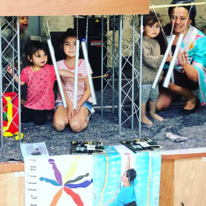 Autobiographic Pictures by Renee Fabbiocchi  Image: 2019, Tenerife - Thanks to Simona De Cortis & Dr. Jeet Liuzzi, my "STELLINA" seminar captivated both young and old at the Tenerife Art Festival. My metallophones, crafted on the island by a talented musician, were the most natural tool to introduce children to the SOUND of their own being, through the 7 tones! Only by knowing the touch of their Soul can one envision COOPERATIONS for symphonies of DIVINE MAGNITUDE! Page 240 of my Autobiography

2019, Tenerife - Grazie a Simona De Cortis & al Dr. Jeet Liuzzi la mia STELLINA fece innamorare grandi e piccini al Festival dell'Arte di Tenerife. I miei metallofoni, creati sull'isola da un grande musicista, furono lo strumento più naturale per avvicinare i bambini al SUONO della propria per.SONA, attraverso i 7 suoni! Solo conoscendo il tocco della propria Anima si riescono a visualizzare COOPERAZIONI per le sinfonie della MAGNITUDINE DIVINA! Pagina 240 Autobiografia