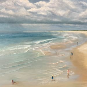 Day at the Beach with a Storm in the Distance by Mary O'Malley-Joyce